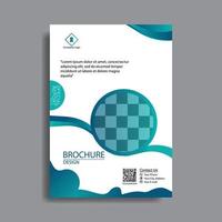 Brochure template flyer design vector background layout space for photo. Design template vector