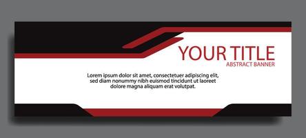 Standard size elegant red web banners. Design template vector