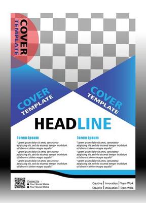 Poster flyer pamphlet brochure. cover design layout space for photo background. suitable for flyer design, brochure, book cover, print. Design template Vector