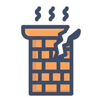 ilustración de vector de chimenea en un fondo. símbolos de calidad premium. iconos vectoriales para concepto y diseño gráfico.