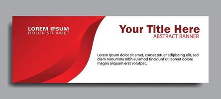 Elegant red web banners of standard sizes for sale. Design template vector