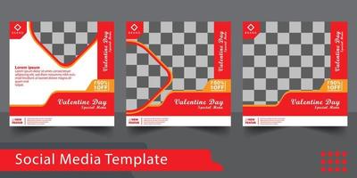 Social media post set. cover design layout space for photo background. Suitable for social media post, business, web internet ads  with background for photo layout vector