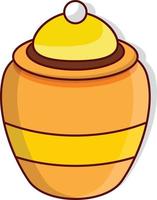 honey jar vector illustration on a background.Premium quality symbols. vector icons for concept and graphic design.