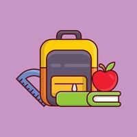 school bag vector illustration on a background.Premium quality symbols. vector icons for concept and graphic design.