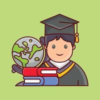 graduation vector illustration on a background.Premium quality symbols. vector icons for concept and graphic design.