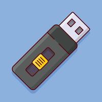 ilustración vectorial usb en un fondo. símbolos de calidad premium. iconos vectoriales para concepto y diseño gráfico. vector