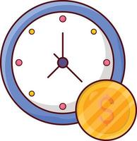 ilustración de vector de tiempo en un fondo. símbolos de calidad premium. iconos vectoriales para concepto y diseño gráfico.