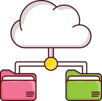cloud folder vector illustration on a background.Premium quality symbols. vector icons for concept and graphic design.