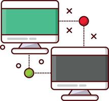 monitorear la ilustración de vector de transferencia en un fondo. símbolos de calidad premium. iconos vectoriales para concepto y diseño gráfico.