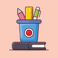 pencil jar vector illustration on a background.Premium quality symbols. vector icons for concept and graphic design.