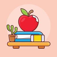 apple book vector illustration on a background.Premium quality symbols. vector icons for concept and graphic design.