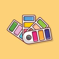 ilustración de vector de paleta de colores en un fondo. símbolos de calidad premium. iconos vectoriales para concepto y diseño gráfico.