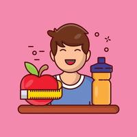 ilustración vectorial de alimentos frescos en un fondo. símbolos de calidad premium. iconos vectoriales para concepto y diseño gráfico. vector