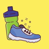 zapatos para correr ilustración vectorial sobre un fondo. símbolos de calidad premium. iconos vectoriales para concepto y diseño gráfico. vector