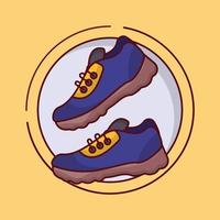 Ilustración de vector de zapatos en un fondo. Símbolos de calidad premium. iconos vectoriales para concepto y diseño gráfico.