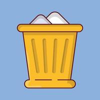 dustbin vector illustration on a background.Premium quality symbols. vector icons for concept and graphic design.