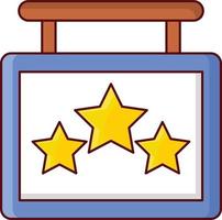 three star board vector illustration on a background.Premium quality symbols. vector icons for concept and graphic design.