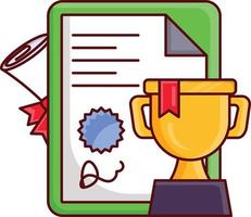 study sheet trophy vector illustration on a background.Premium quality symbols. vector icons for concept and graphic design.