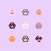 set of cat paws vector