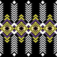 patrón étnico geométrico con colorido diseño para tela y otros antecedentes vector