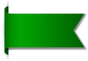 Green banner design on white background vector