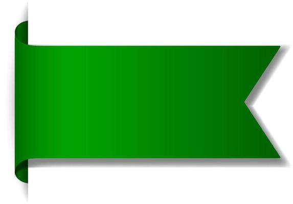 Green banner design on white background