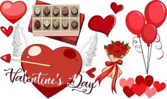 Valentine theme with rose and chocolate vector