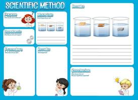 Science Experiment Log Worksheet vector