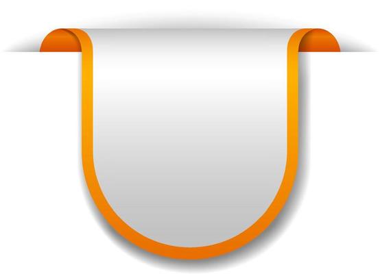 Orange banner design on white background