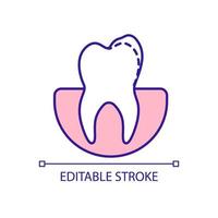 Tooth reshaping RGB color icon vector
