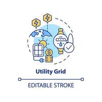 Utility grid concept icon vector