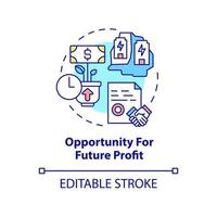 Opportunity for future profit concept icon vector