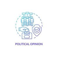 Political opinion blue gradient concept icon vector