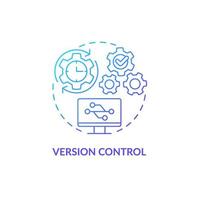 Version control blue gradient concept icon vector