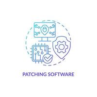 Patching software blue gradient concept icon vector