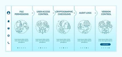 Integrity turquoise gradient onboarding template vector