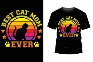 Inspiring motivation quote with text Best Cat MOM Ever vector typography t shirt design