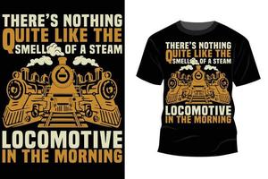 diseño de vector de camiseta de locomotora motivacional e inspirador de tren personalizado