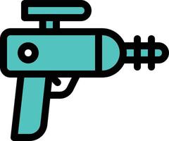 ilustración de vector de pistola espacial en un fondo. símbolos de calidad premium. iconos vectoriales para concepto y diseño gráfico.