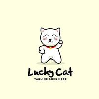 Japanese Lucky Cat cartoon vector illustration