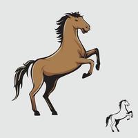 Ilustración de vector de caballo encabritado