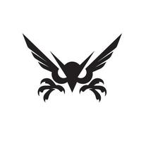 logotipo de búho icono de cabeza de búho de diseño moderno simple vector