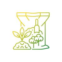 Cottonseed meal gradient linear vector icon. Organic soil and plants supplement. Cotton byproduct used as feeding. Thin line color symbol. Modern style pictogram. Vector isolated outline drawing