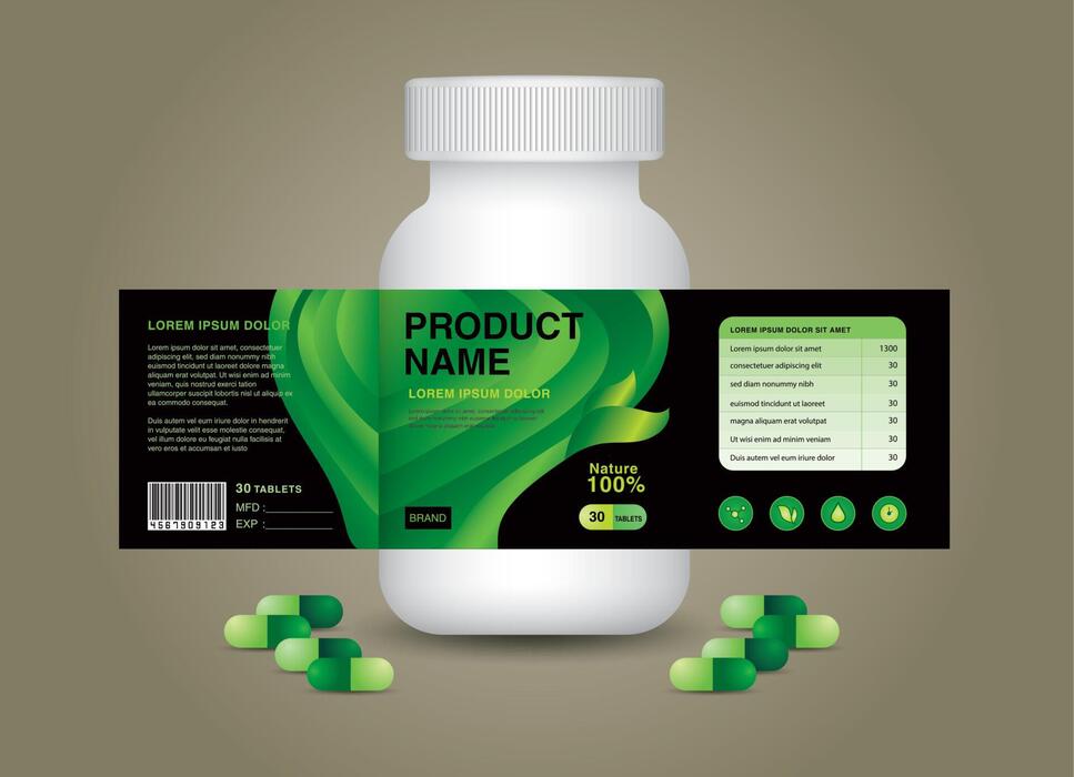 Supplement Label Vector Art, Icons, and Graphics for Free Download