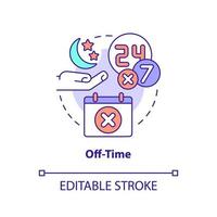 Off-time concept icon vector