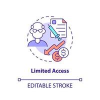 Limited access concept icon