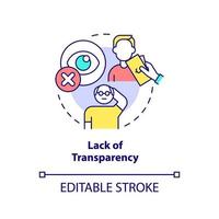 Lack of transparency concept icon vector