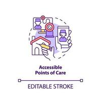 Accessible points of care concept icon vector