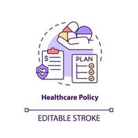Healthcare policy concept icon vector