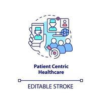 Patient centric healthcare concept icon vector
